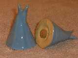 Teepee shakers glazed sky blue